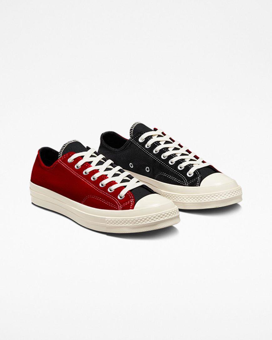 Pánské Boty Nízké Converse Chuck 70 Beyond Retro Velvet Černé Červené | CZ XLHQ83